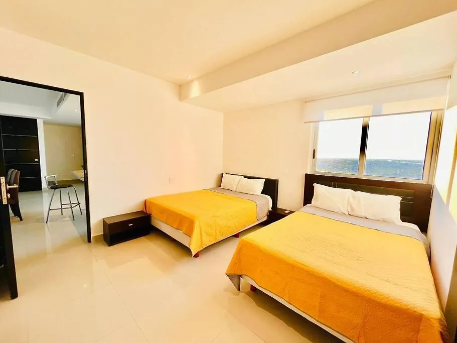 Amazing View 2 Bedroom Apto,5 Min To Hz,Malldownstairs Ny1601 Cancún Apartamento