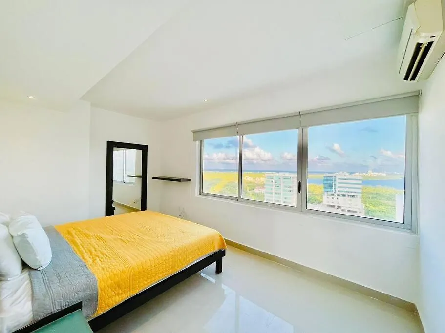 Amazing View 2 Bedroom Apto,5 Min To Hz,Malldownstairs Ny1601 Cancun Mexico